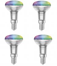 4er Set LEDVANCE SMART+ E14 Reflektor WiFi dimmbar 3W RGBW Farbwechsel